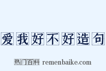 爱我好不好造句是什么意思的图片